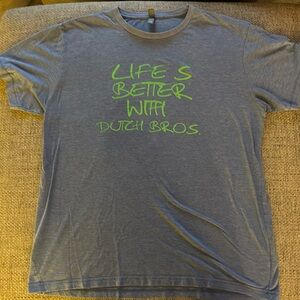 Dutch Bros Tee, Light Blue, Rare and Special, Size XL